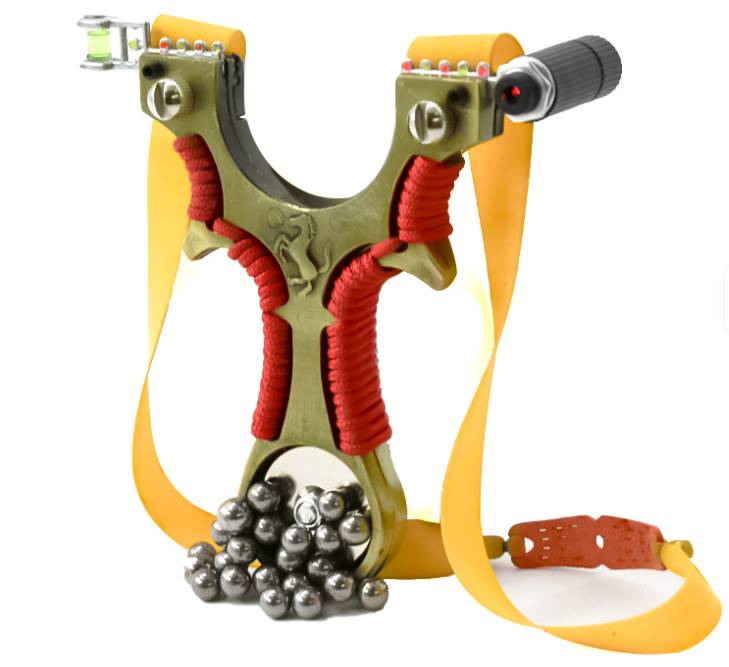 Precision Target Slingshot — Laser Aiming